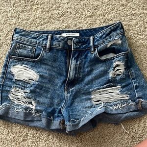 high rise pacsun ripped mom shorts